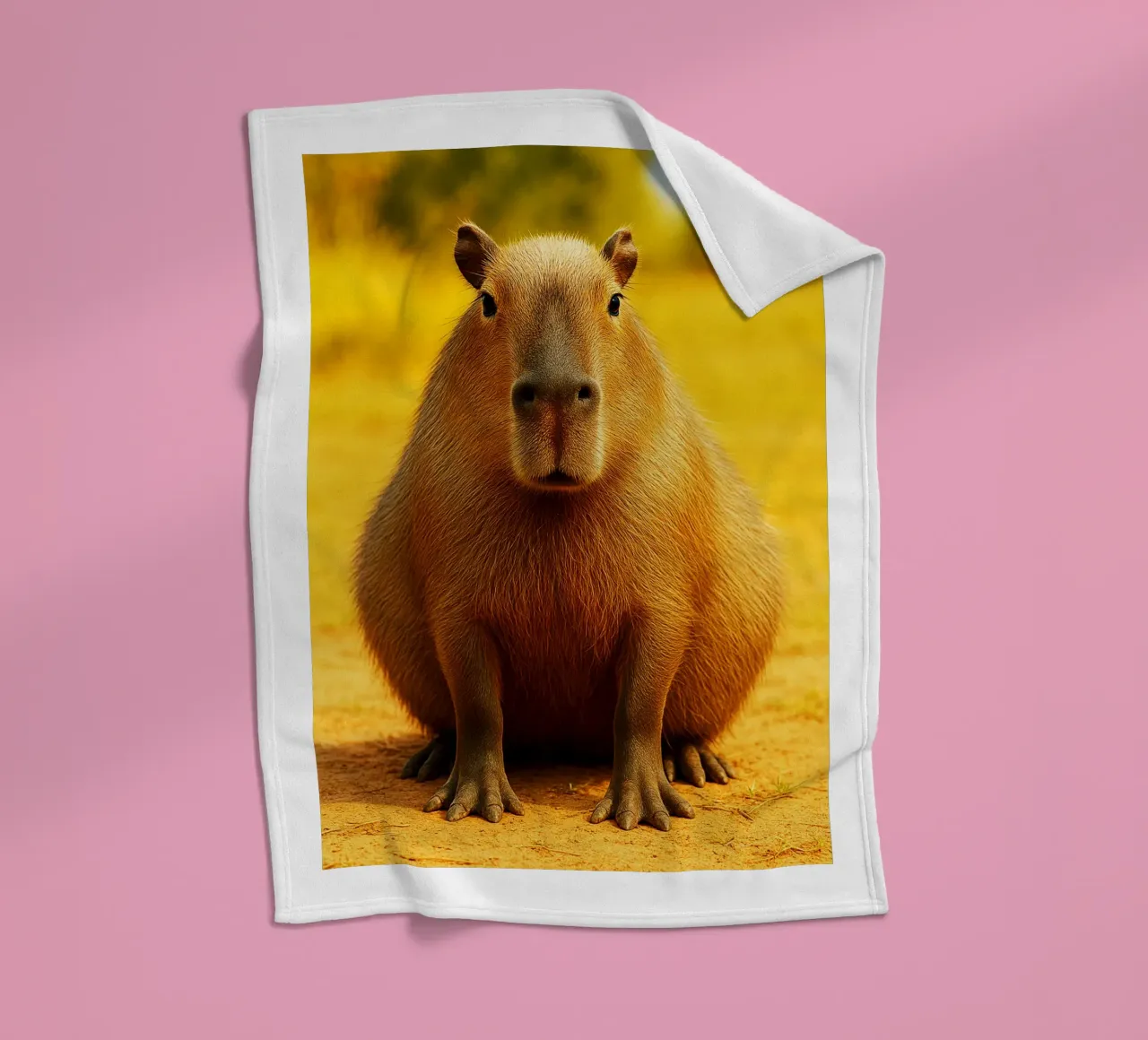 Faccia buffa di capibara coperta in pile da kukupuu