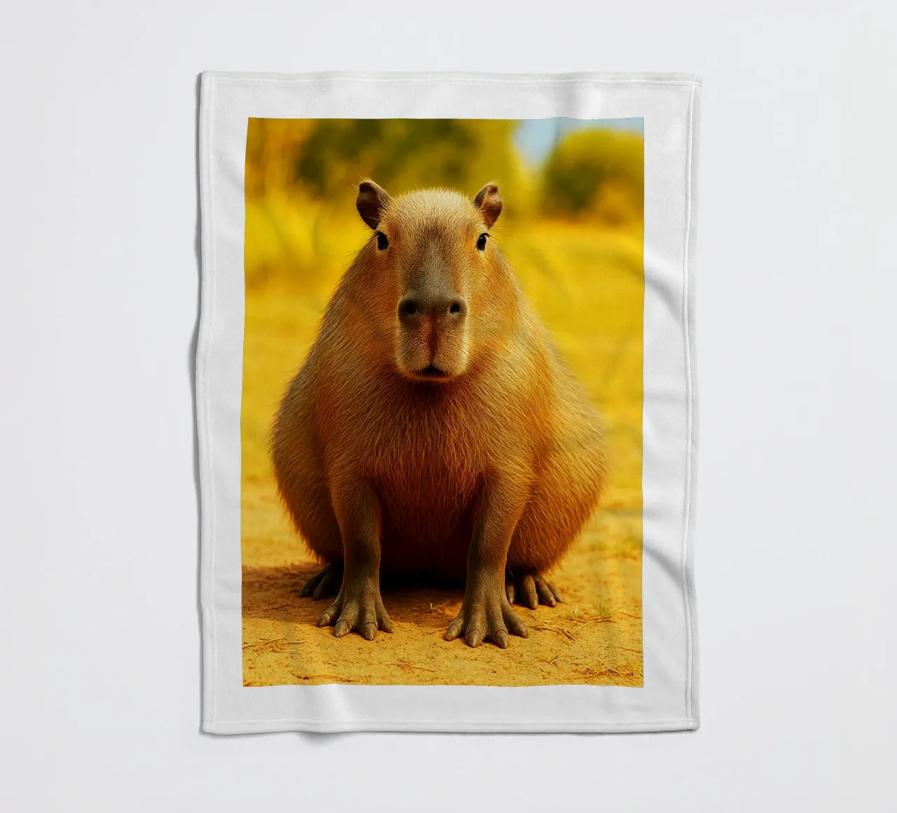 Faccia buffa di capibara coperta in pile da kukupuu