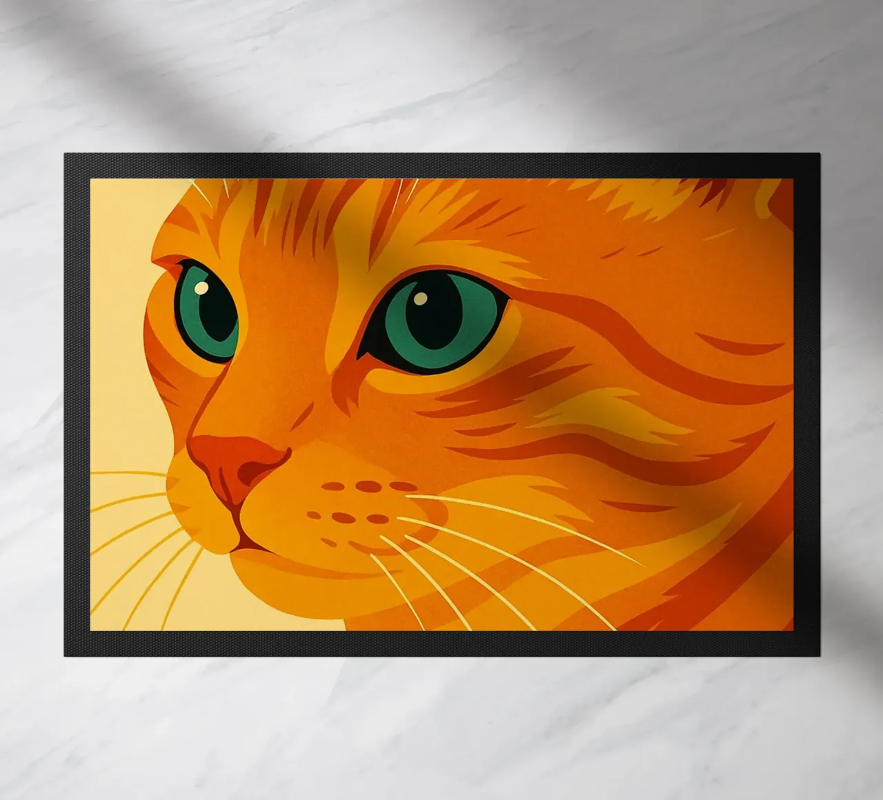 Cat Face doormat by kukupuu