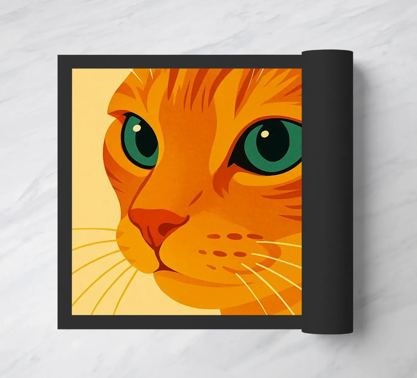 Cat Face doormat by kukupuu