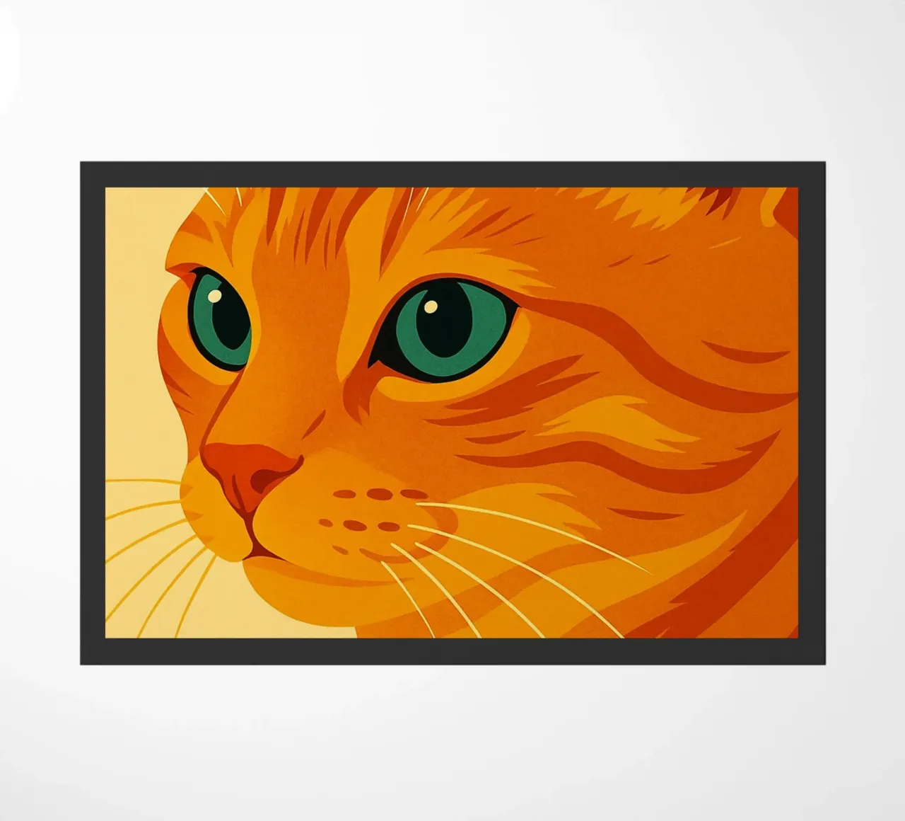 Cat Face doormat by kukupuu