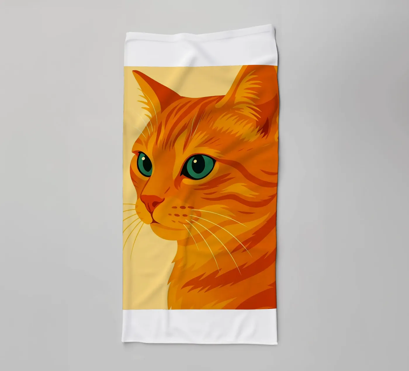 Cat Face towel by kukupuu