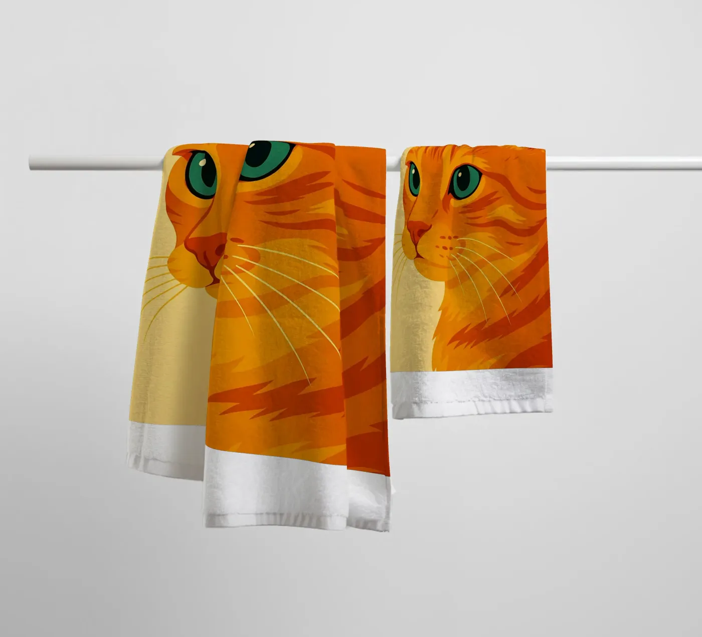 Cat Face towel by kukupuu