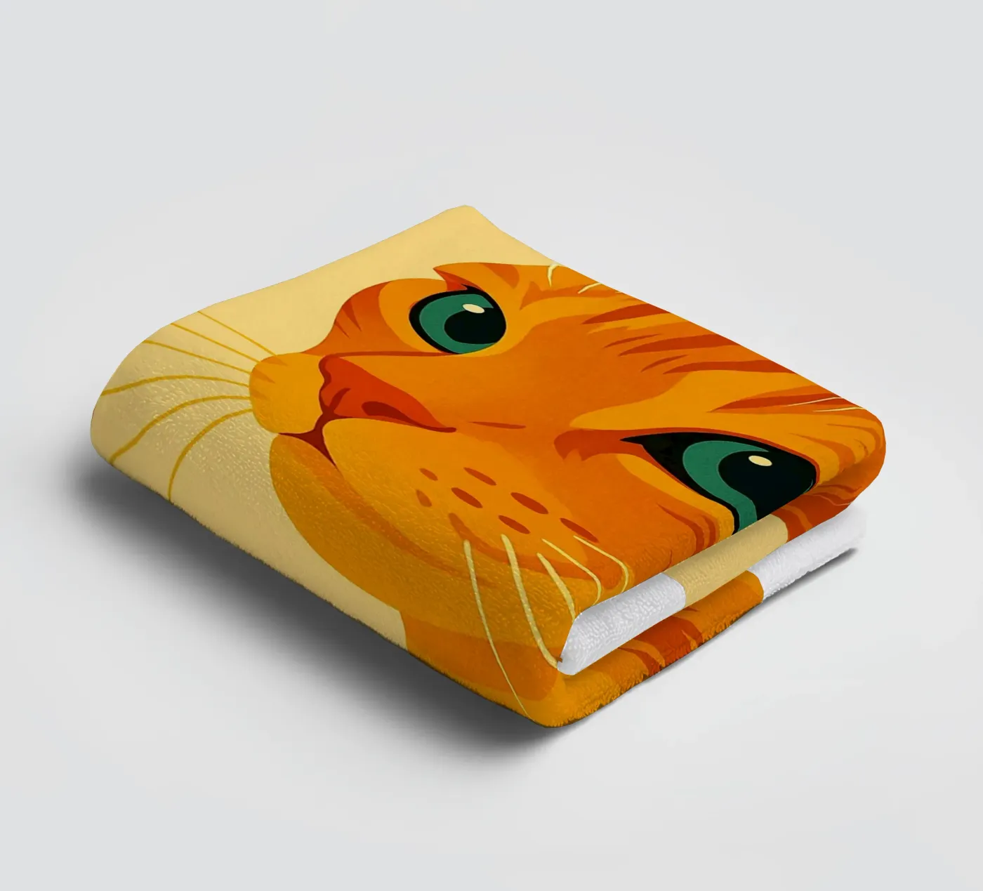 Cat Face towel by kukupuu