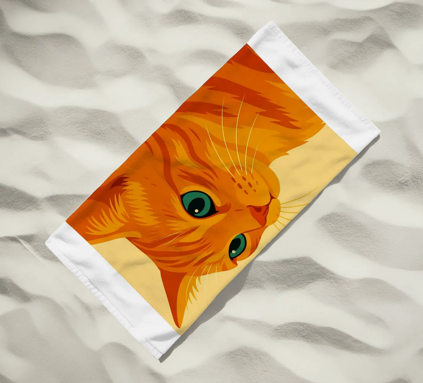 Visage de chat serviette de plage de kukupuu