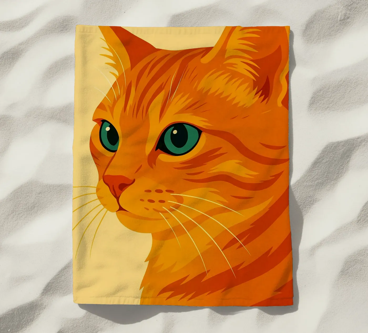 Visage de chat serviette de plage de kukupuu