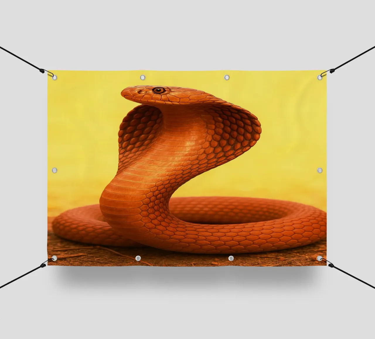 Serpente Cobra telo in pvc da kukupuu