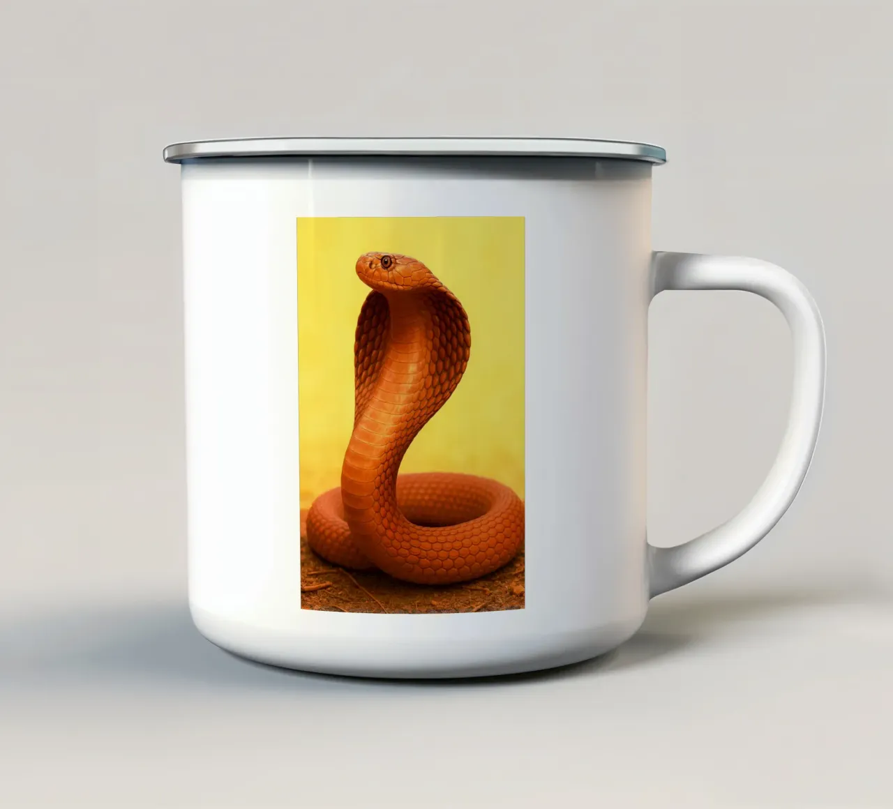 Serpente Cobra tazza in smalto da kukupuu
