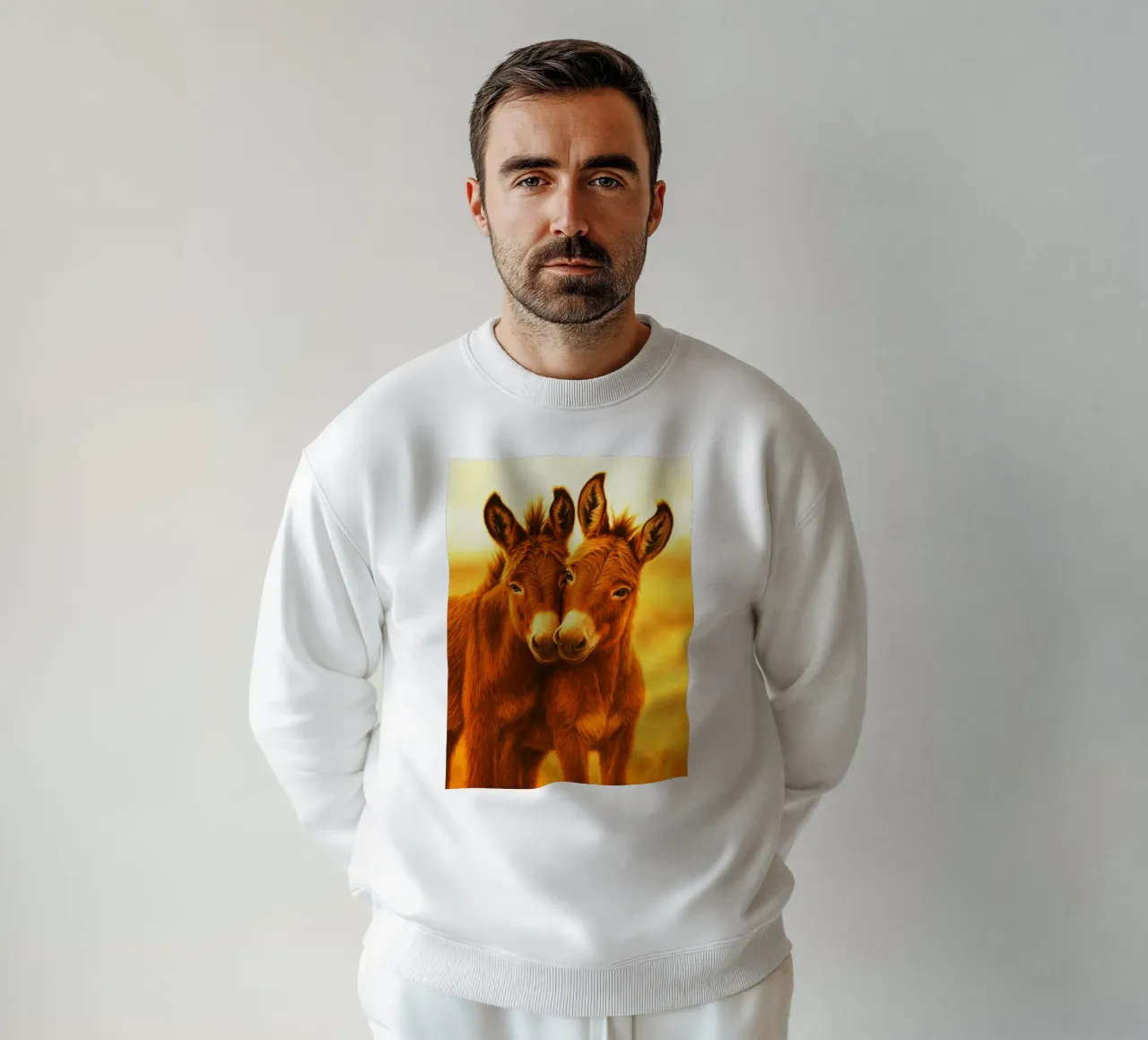 Coppia di asini artistici felpa da kukupuu