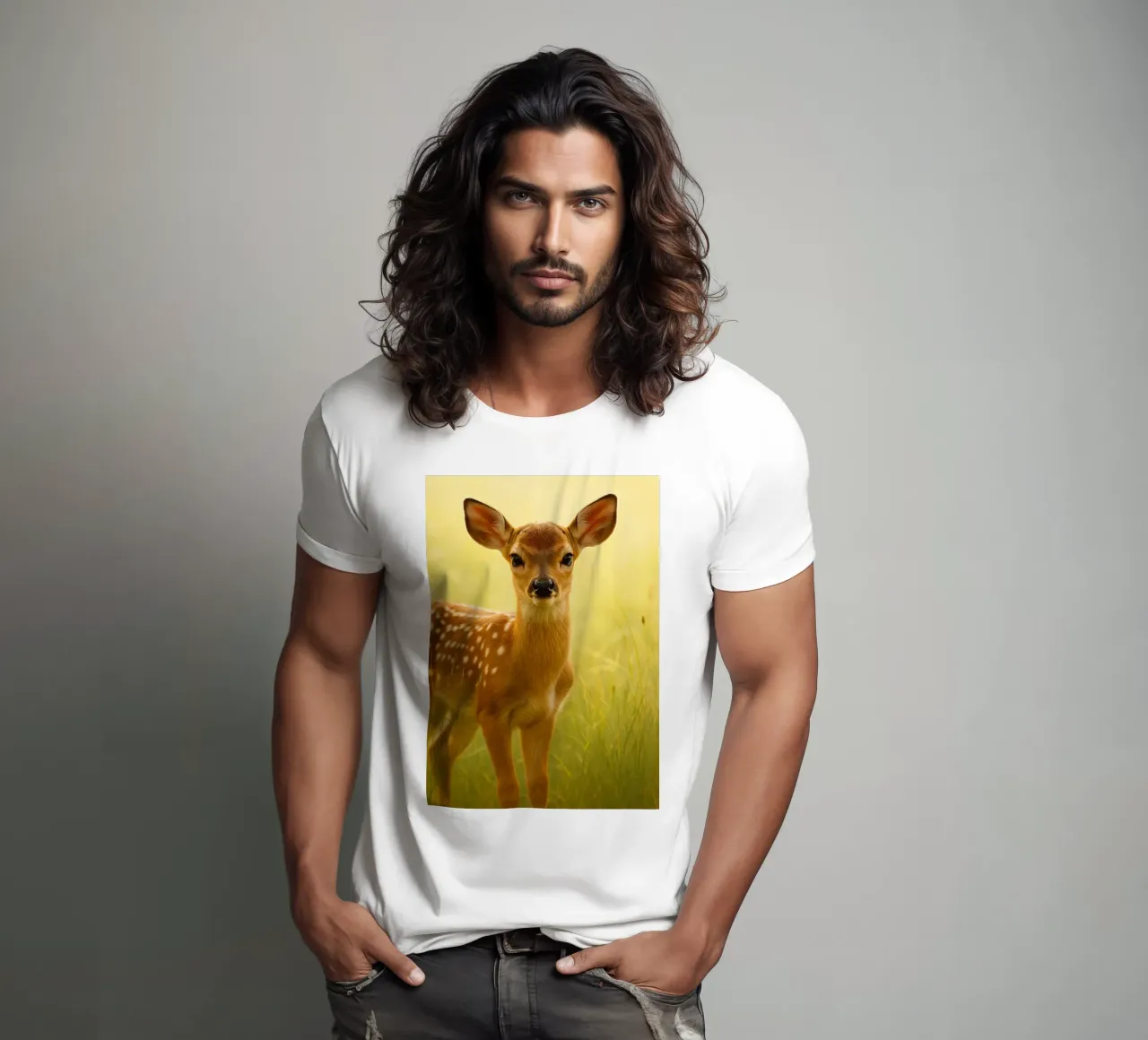Deer Face t-shirt by kukupuu