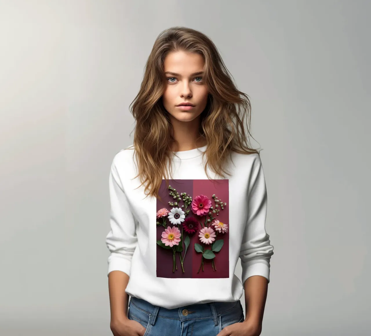 Composizione colorata di fiori freschi felpa da DesignDoodle