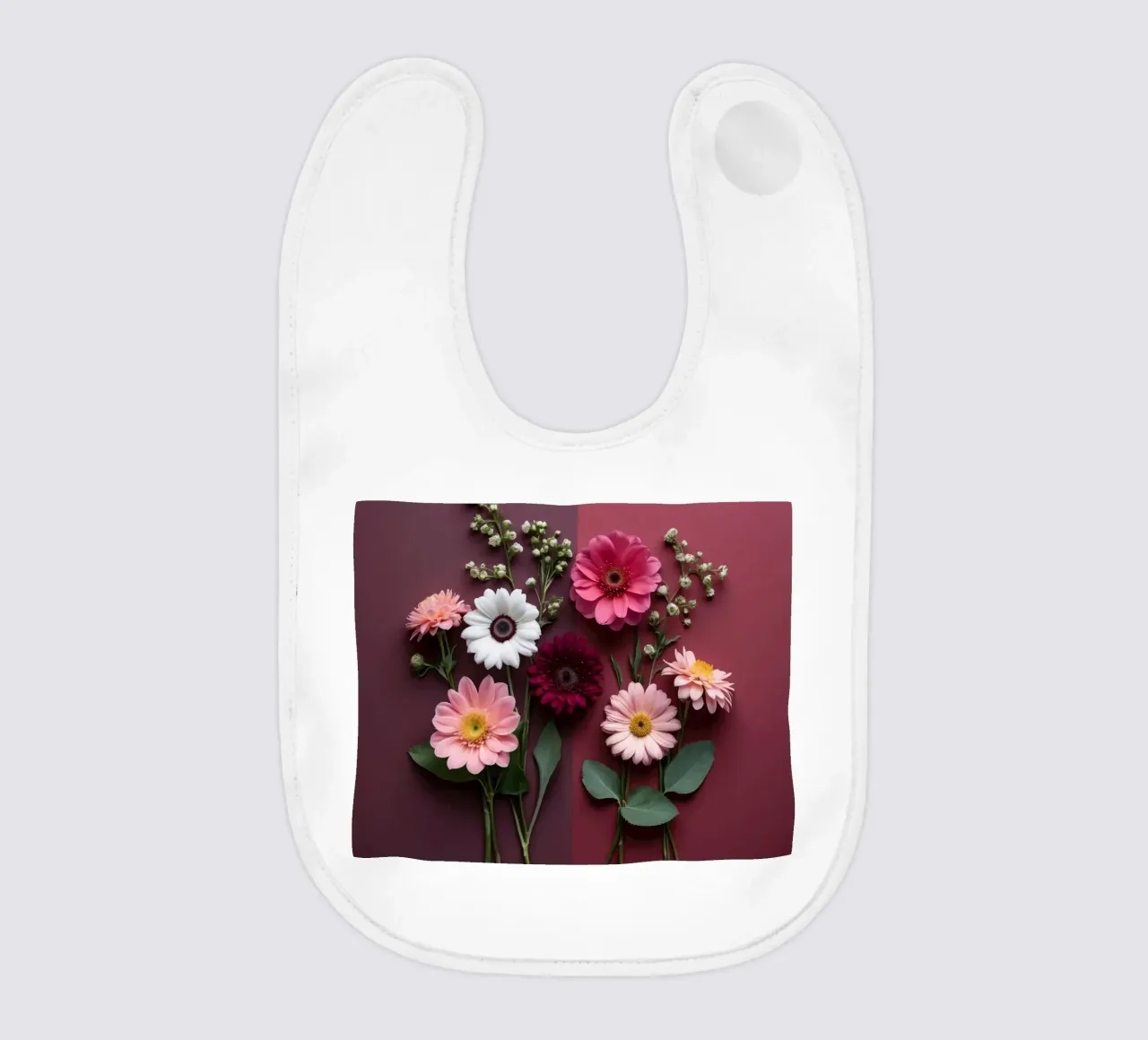 Composizione colorata di fiori freschi bavaglino da DesignDoodle