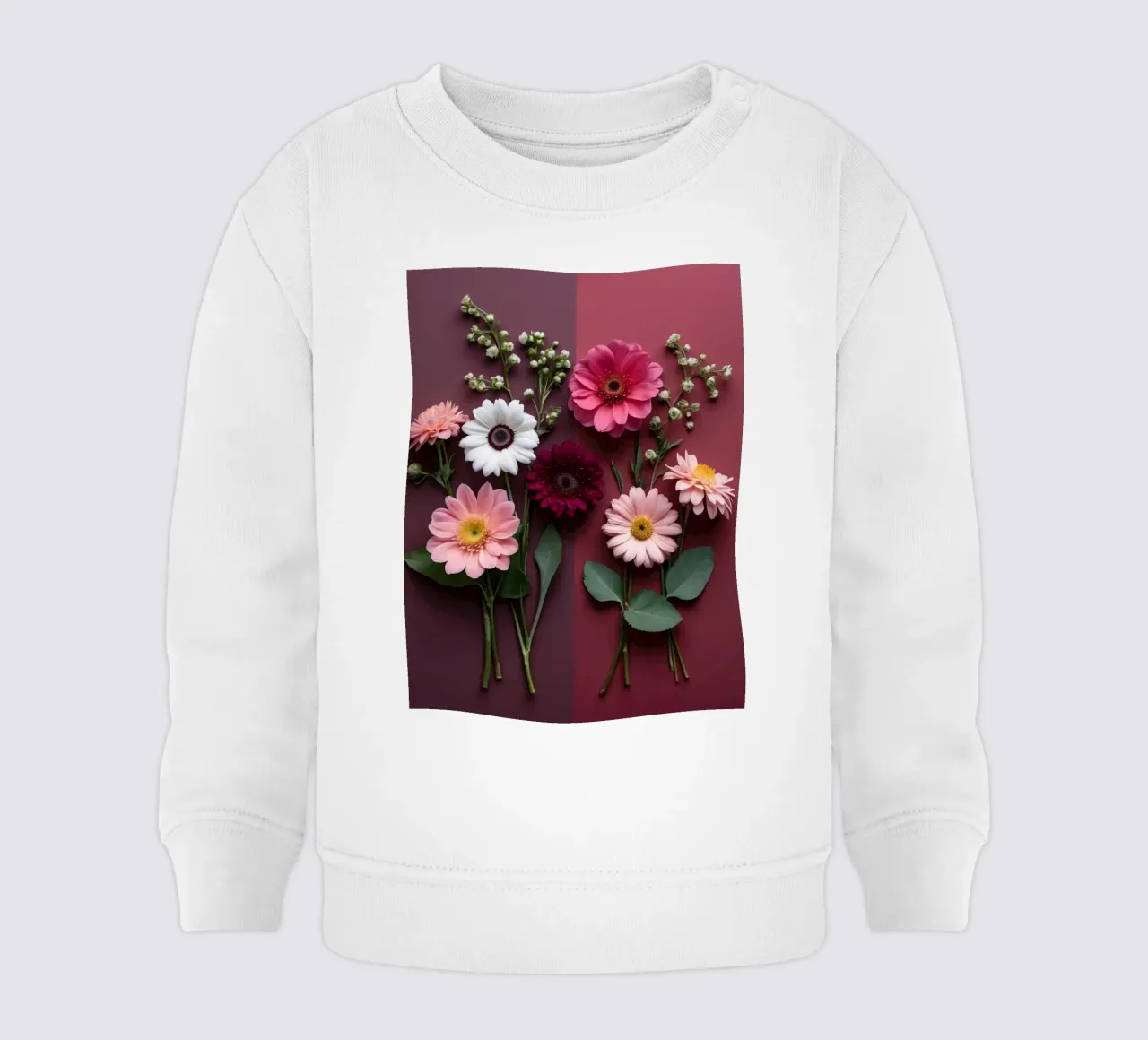 Composizione colorata di fiori freschi felpa neonato da DesignDoodle