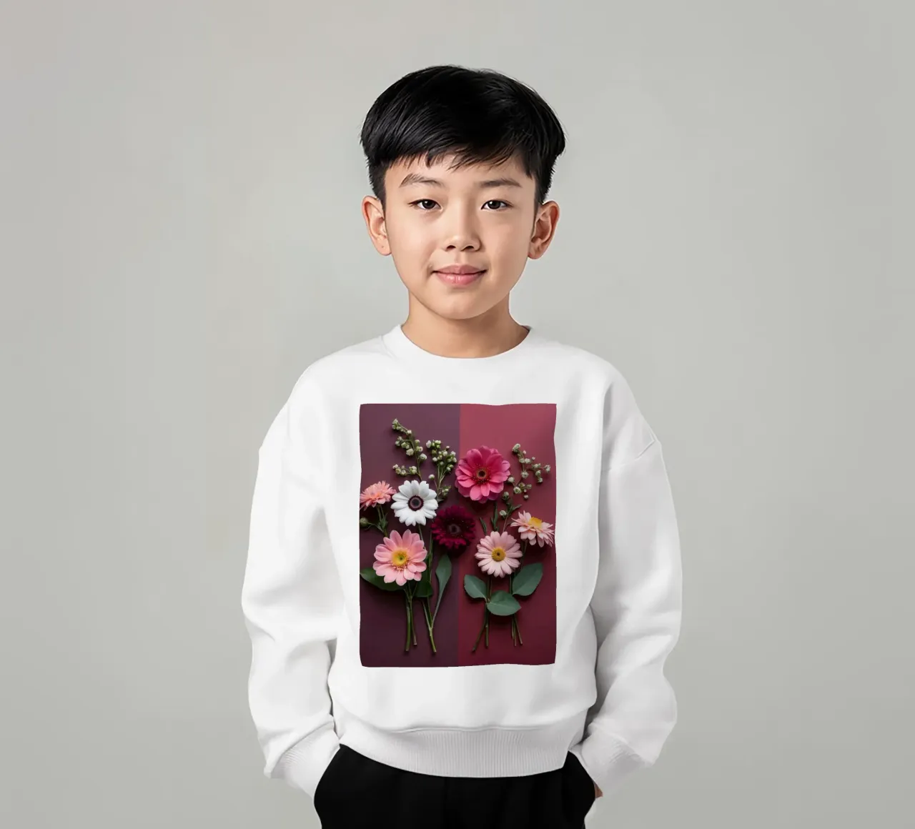 Composizione colorata di fiori freschi felpa bambino da DesignDoodle