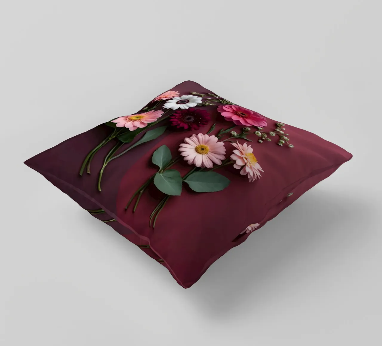 Composizione colorata di fiori freschi cuscino da DesignDoodle