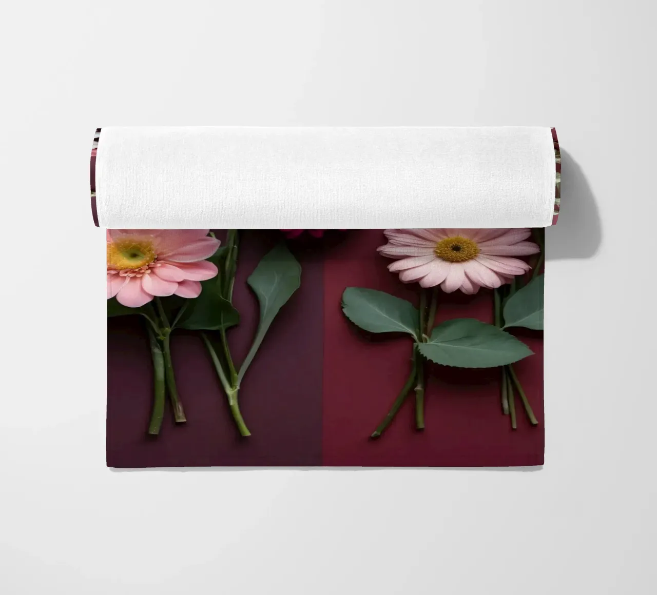Composizione colorata di fiori freschi telo mare da DesignDoodle