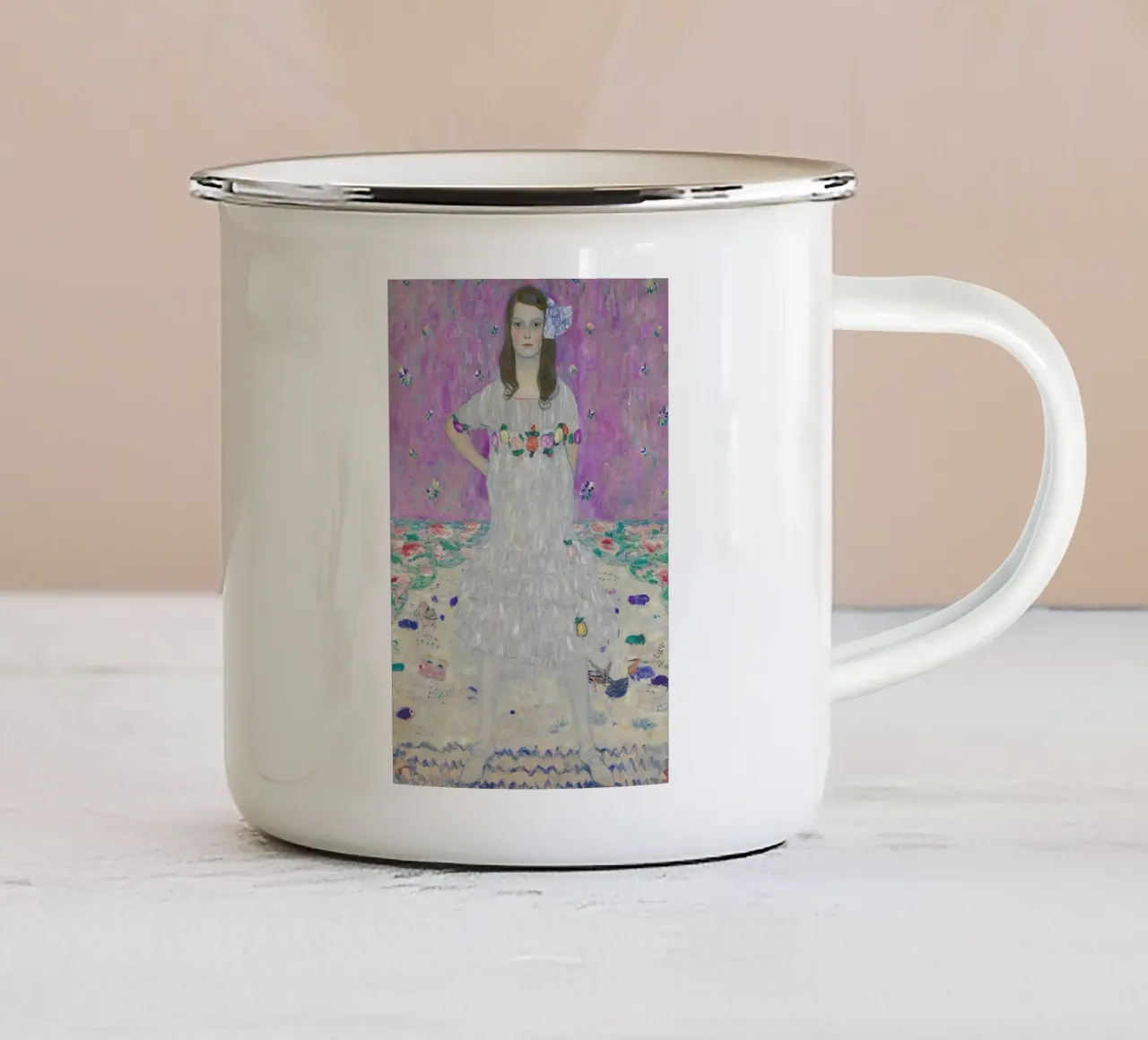 Gustav Klimt - Madam Primavesi tazza in smalto da Vintage by JUNIQE