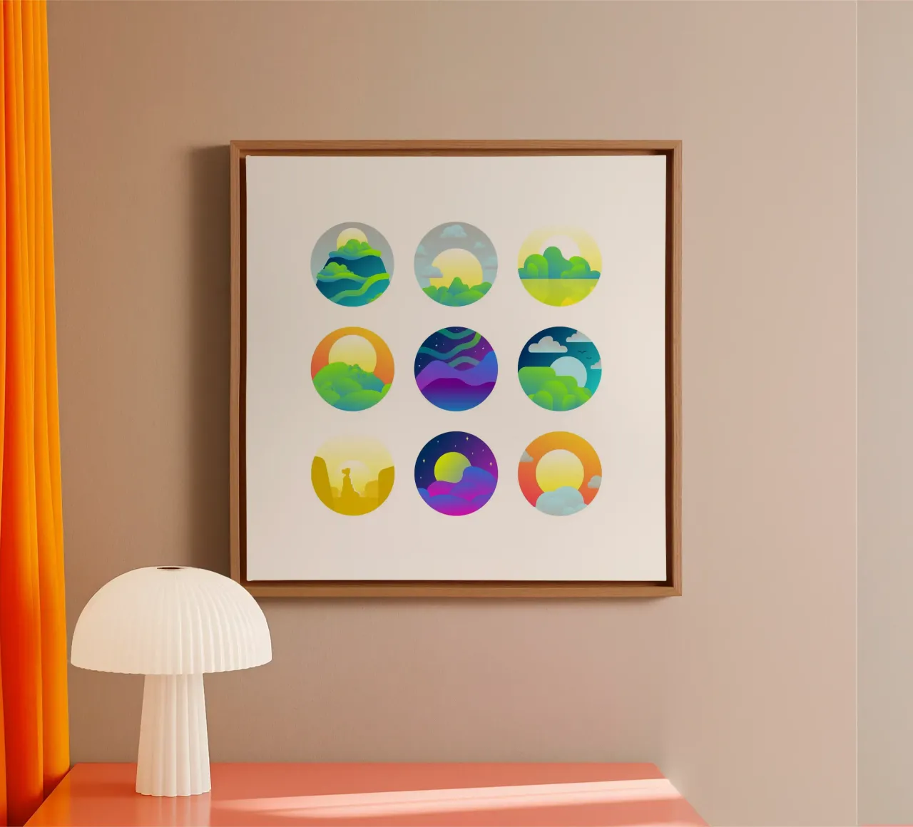 clouds nature canvas with Floater frame by Earthly Visions