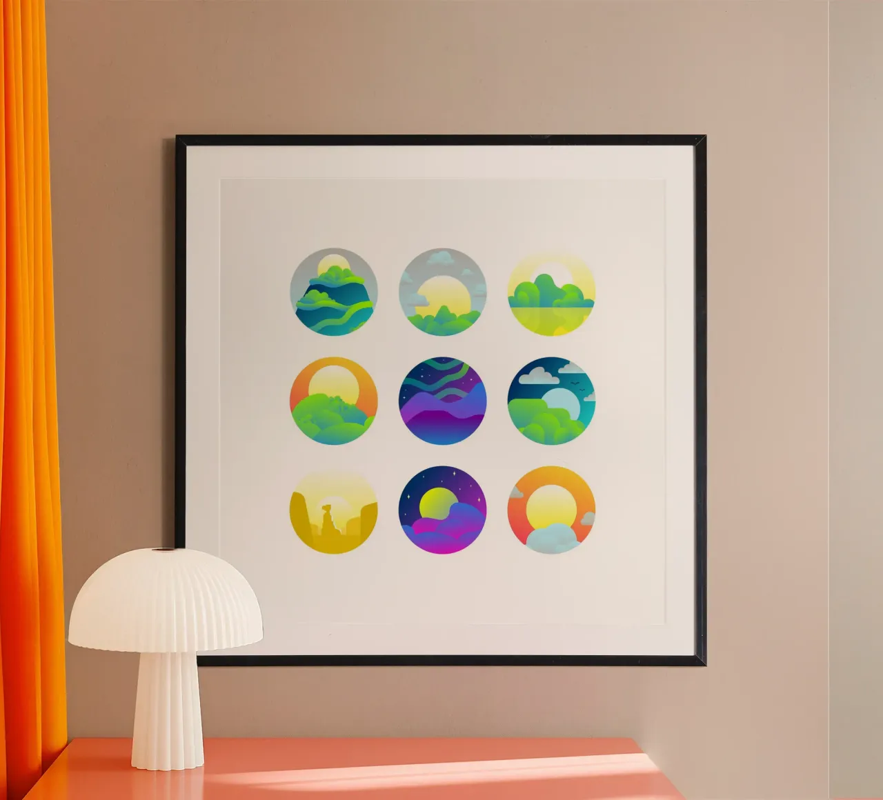 nuvole natura poster con telaio in legno da Earthly Visions