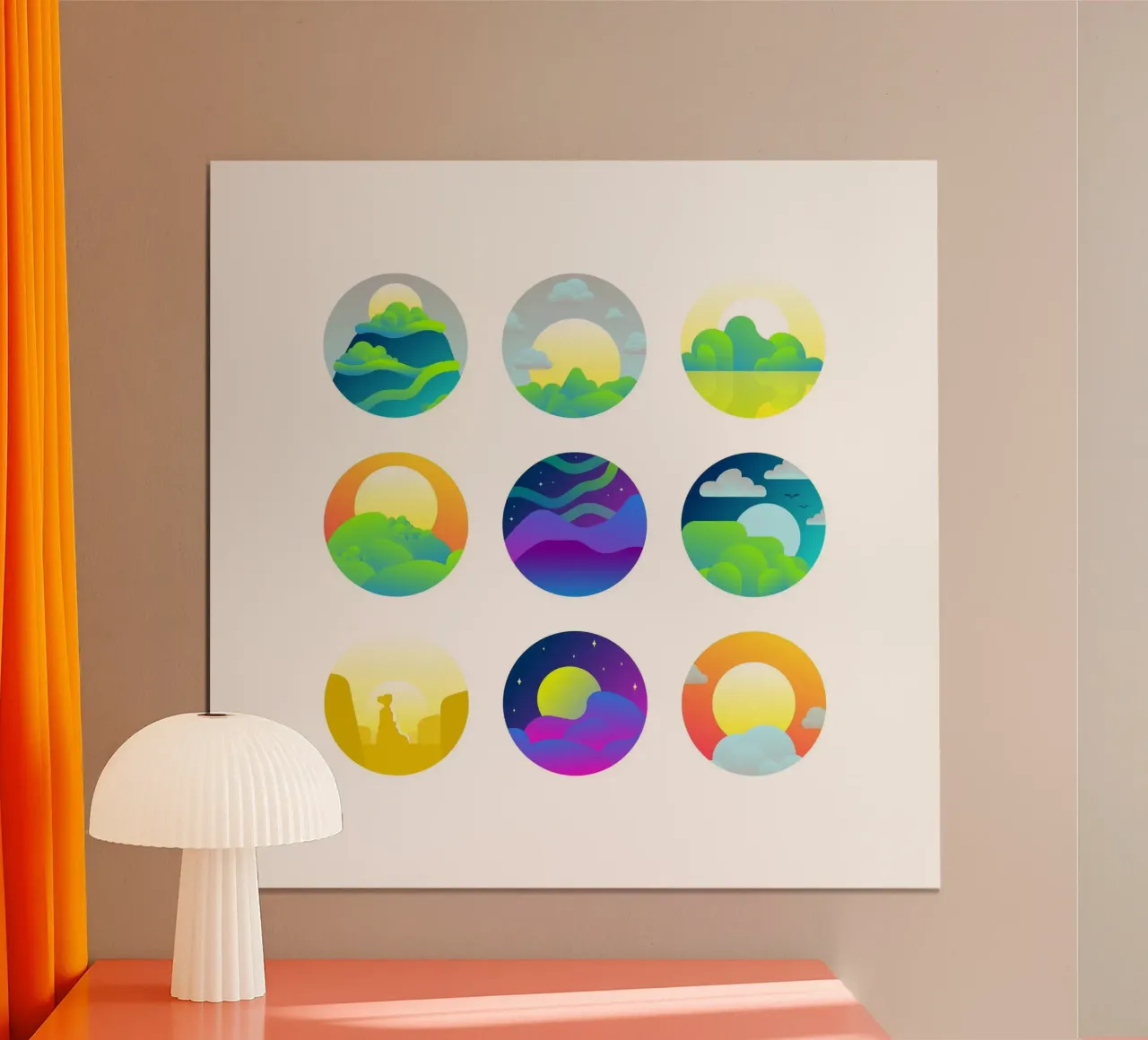 nuvole natura poster con telaio in legno da Earthly Visions