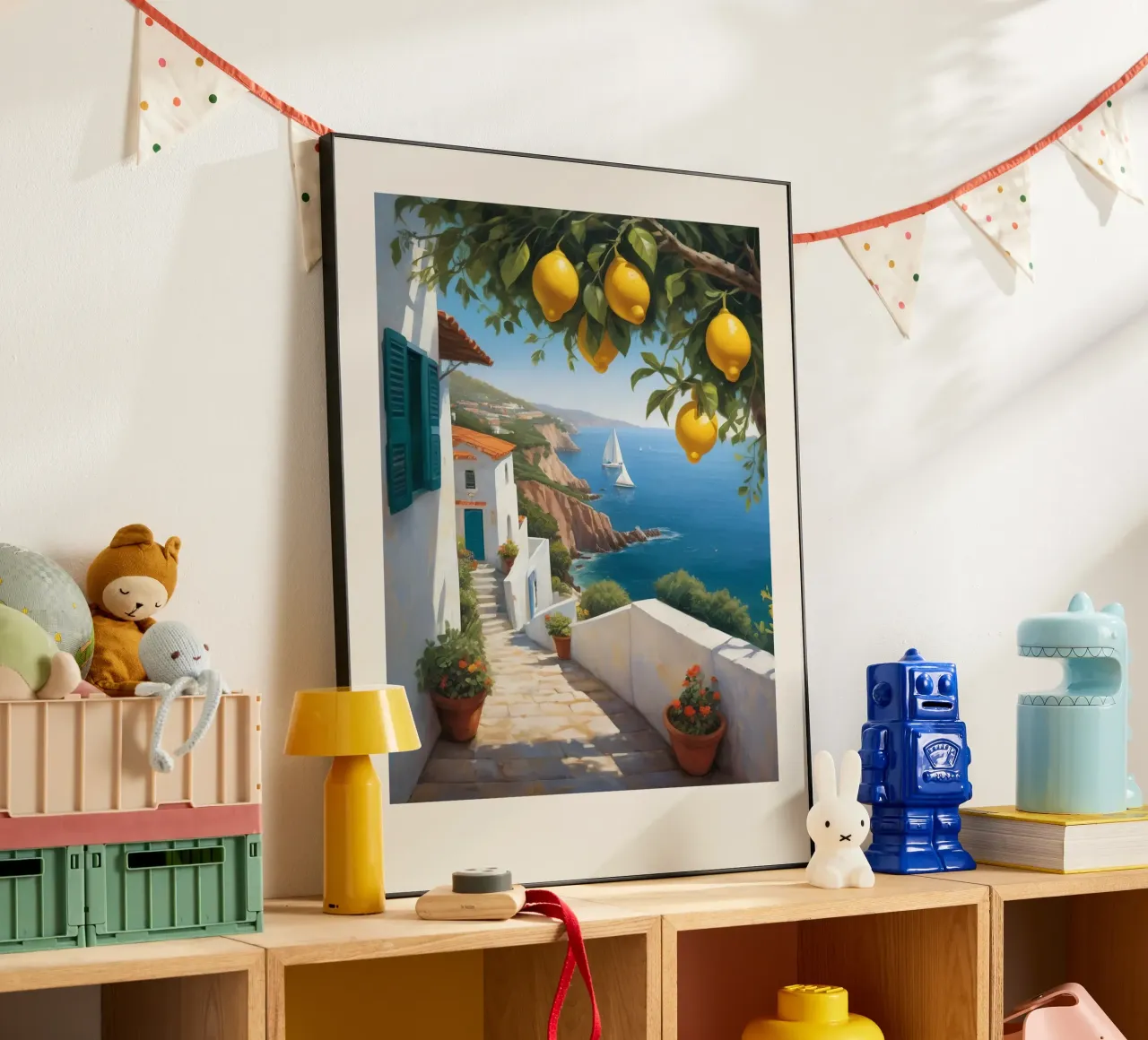 Lemons Above the Sea alluminio dibond da Indigo Rain