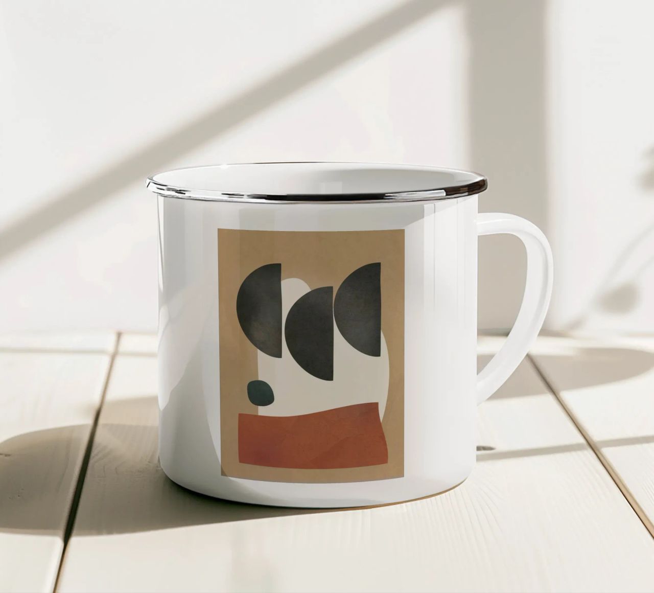 Modern Shapes Design 10 tazza in smalto da cityart