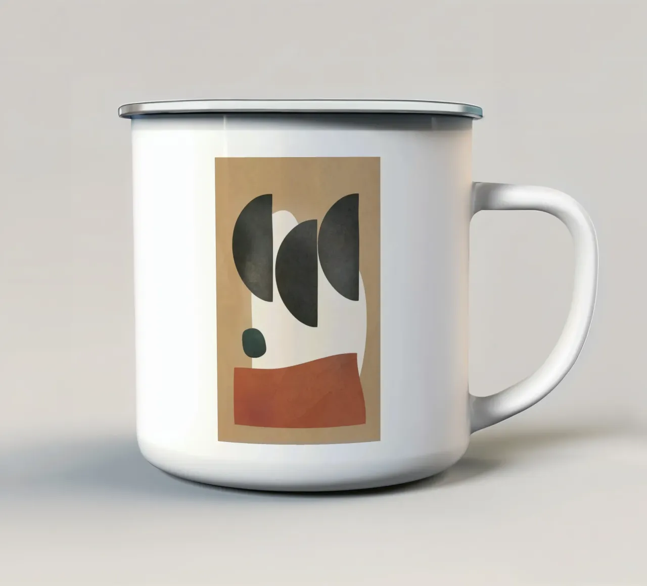 Modern Shapes Design 10 Emaille Tasse von cityart