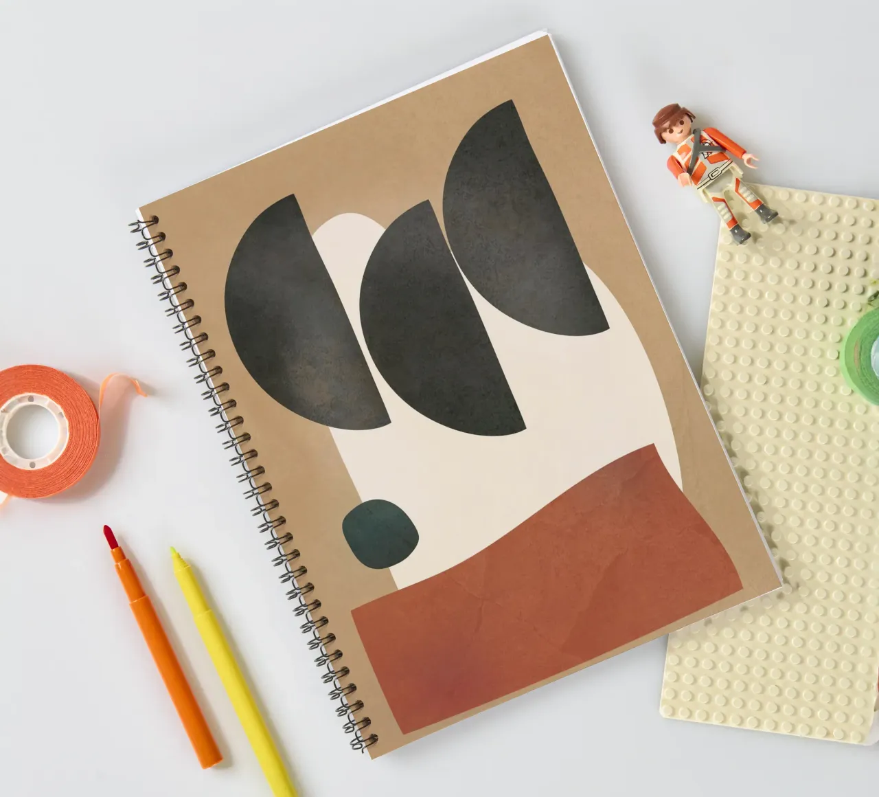 Modern Shapes Design 10 spiral notebook by cityart