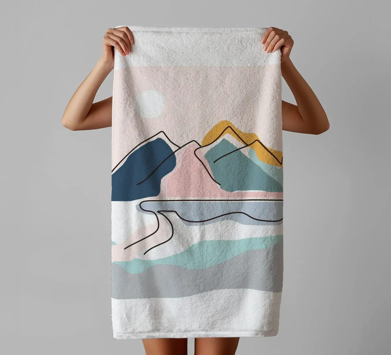 Minimalistic Landscape asciugamano da bagno da Nadjaa