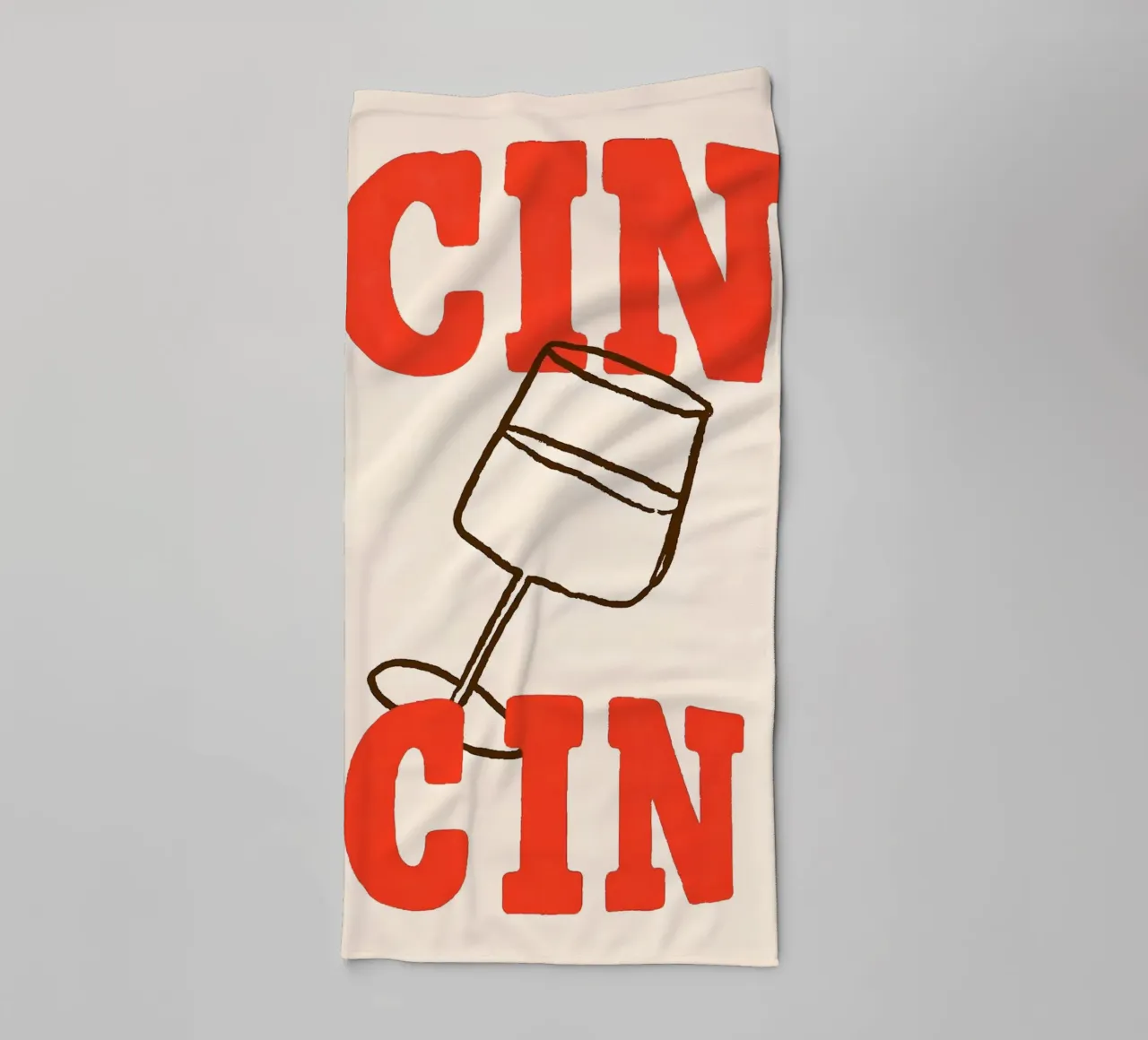 Cin Cin, Cheers! asciugamano da bagno da QuooodZ by MooodzArt