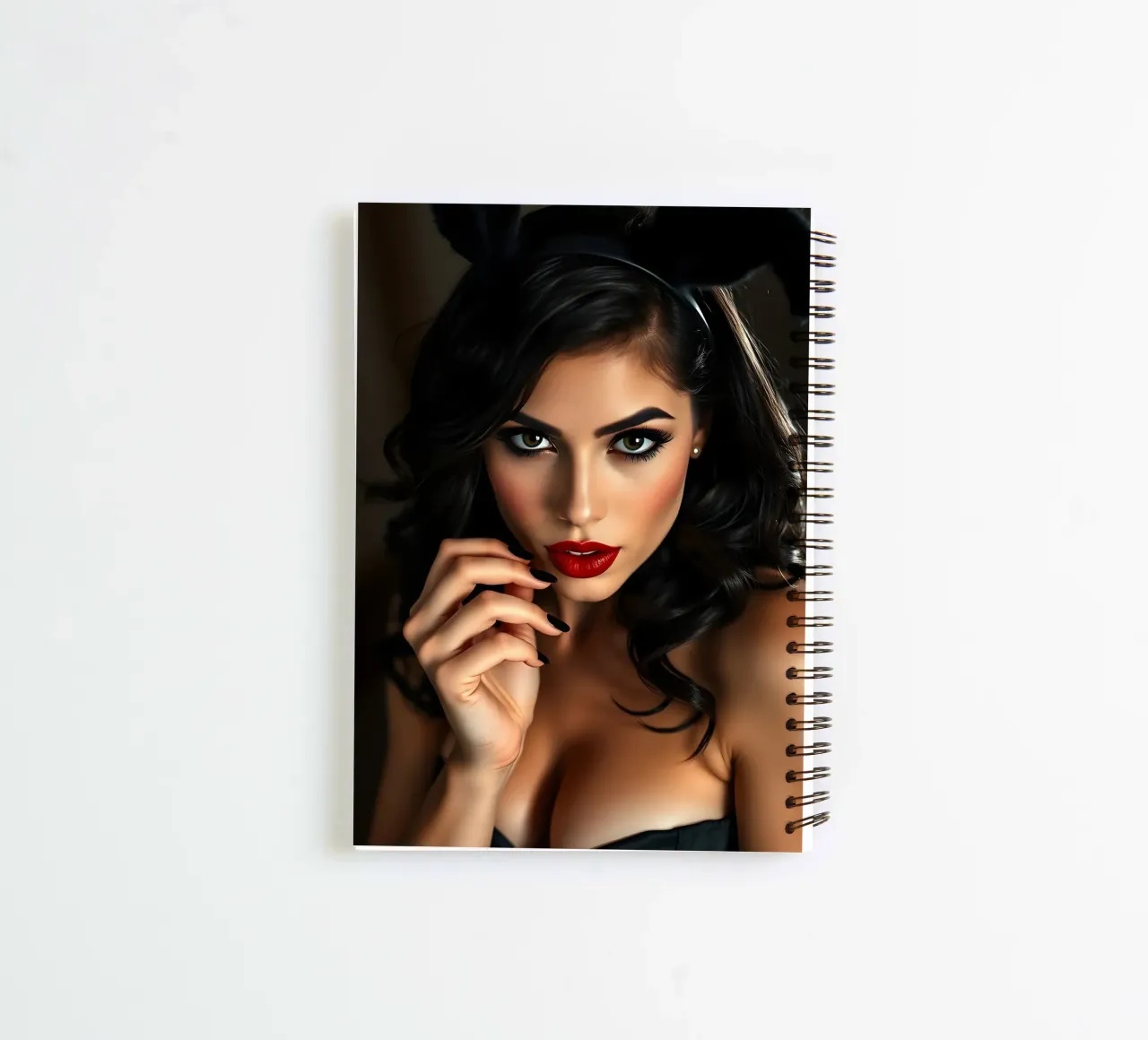 Pinup in Satin spiral notebook by Anita's Dream