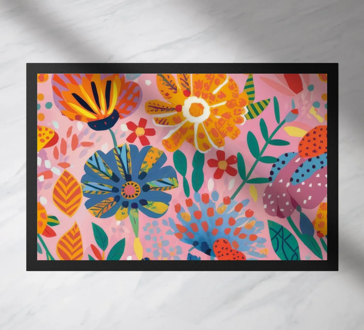 Garden Bloom Repeat doormat by Arcane Shade