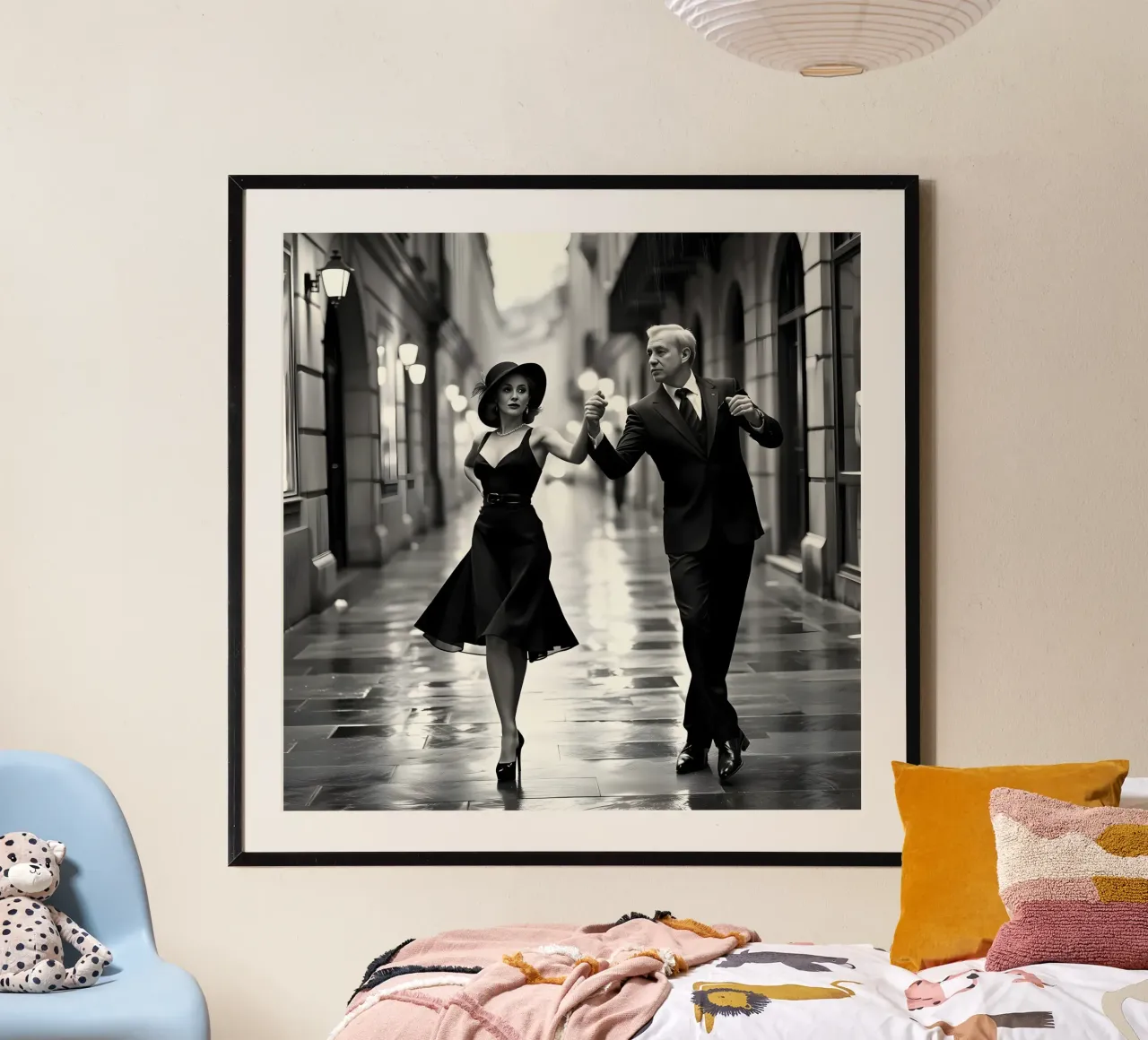 Ballerini di strada poster con telaio in legno da Anita's Dream