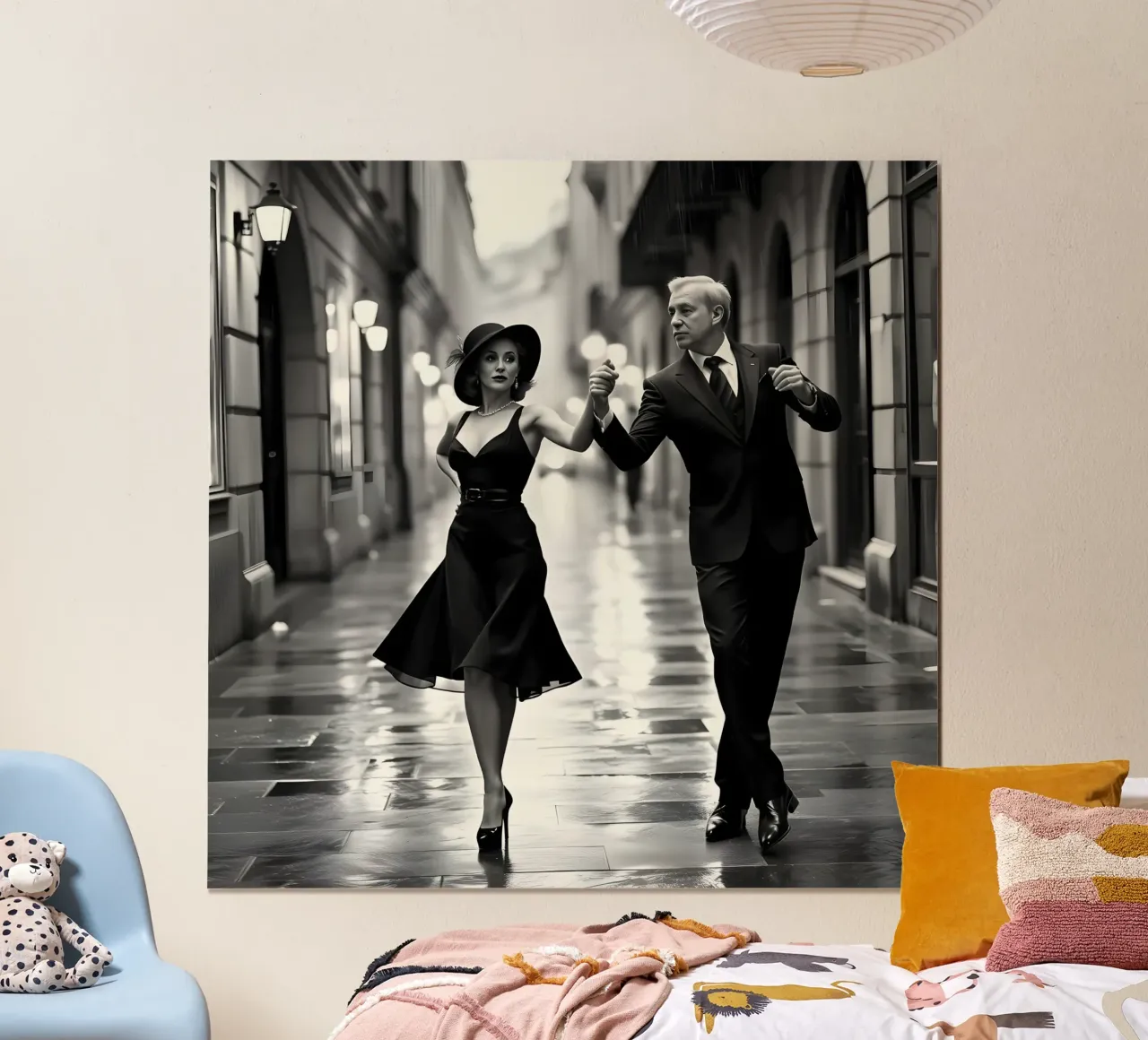 Ballerini di strada poster con telaio in legno da Anita's Dream