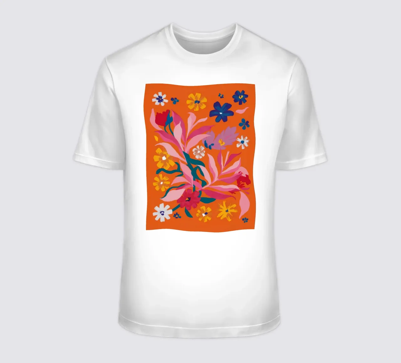 Bold Coral Bloom t-shirt by Arcane Shade