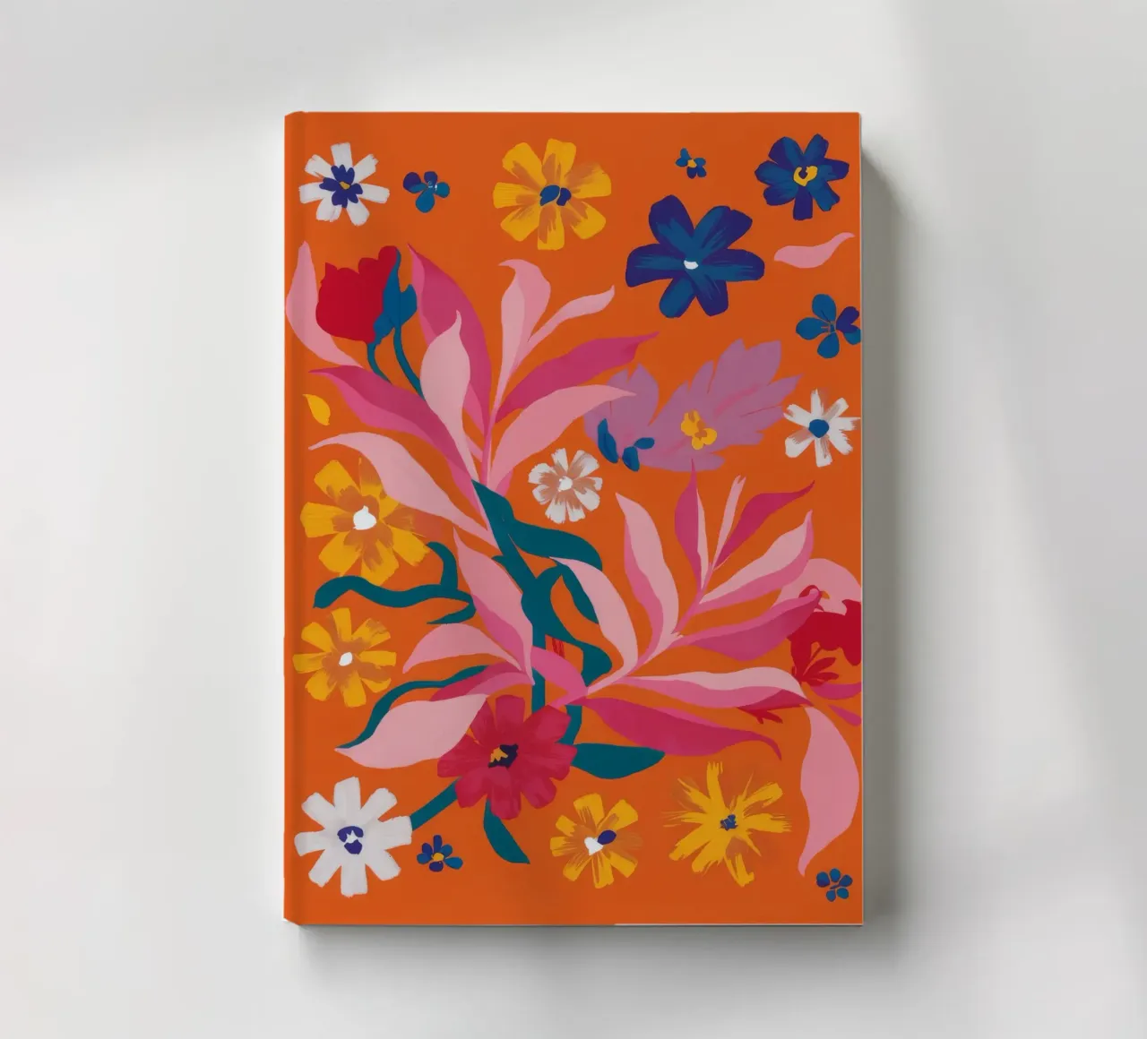 Bold Coral Bloom notebook by Arcane Shade