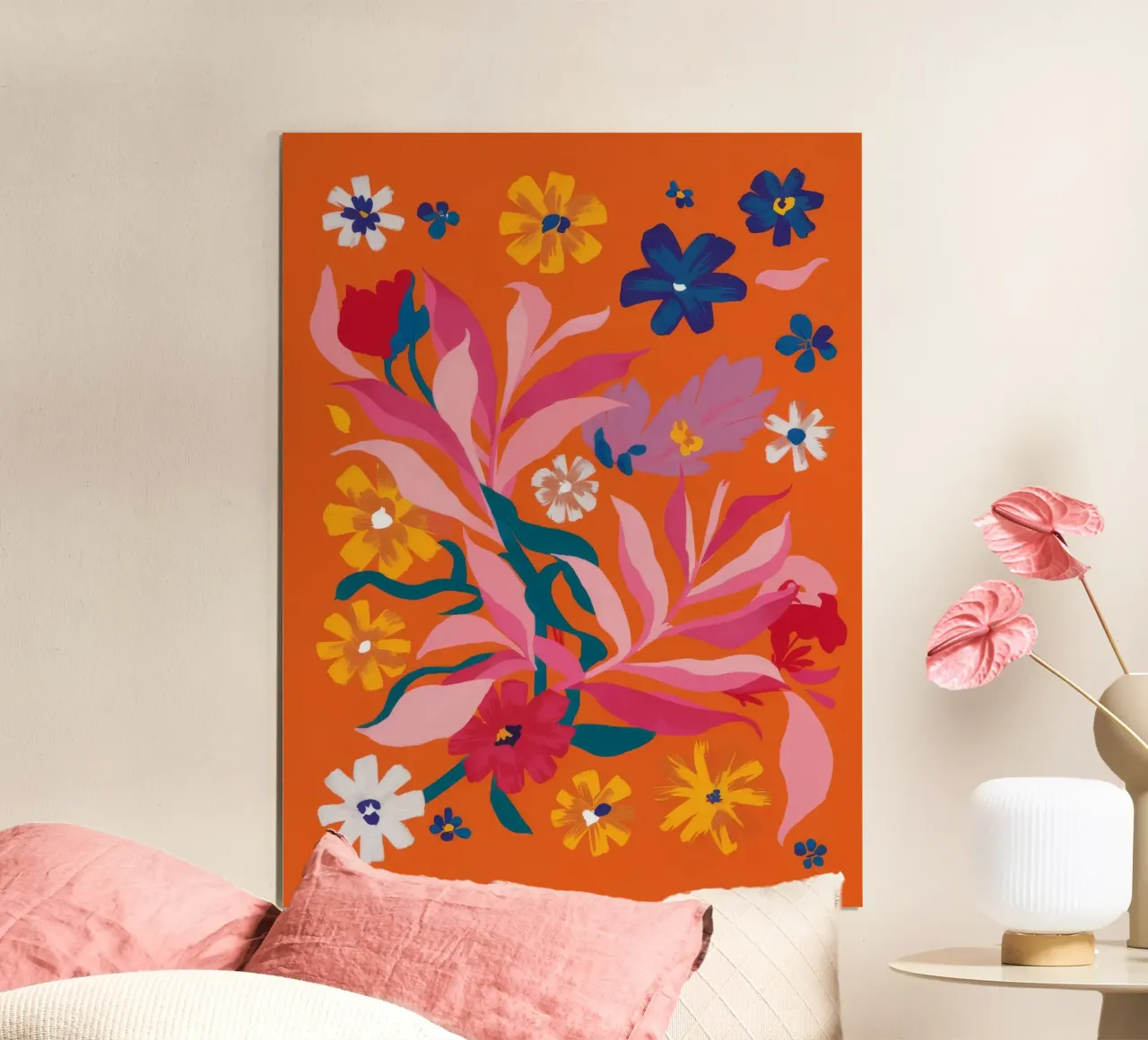 Fiore di corallo in grassetto poster con telaio in plastica da Arcane Shade