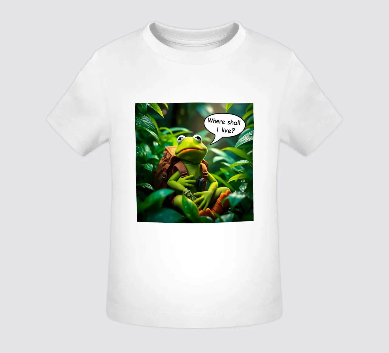 Kermit chiede: "Dove devo vivere?" maglietta neonato da Anita's Dream