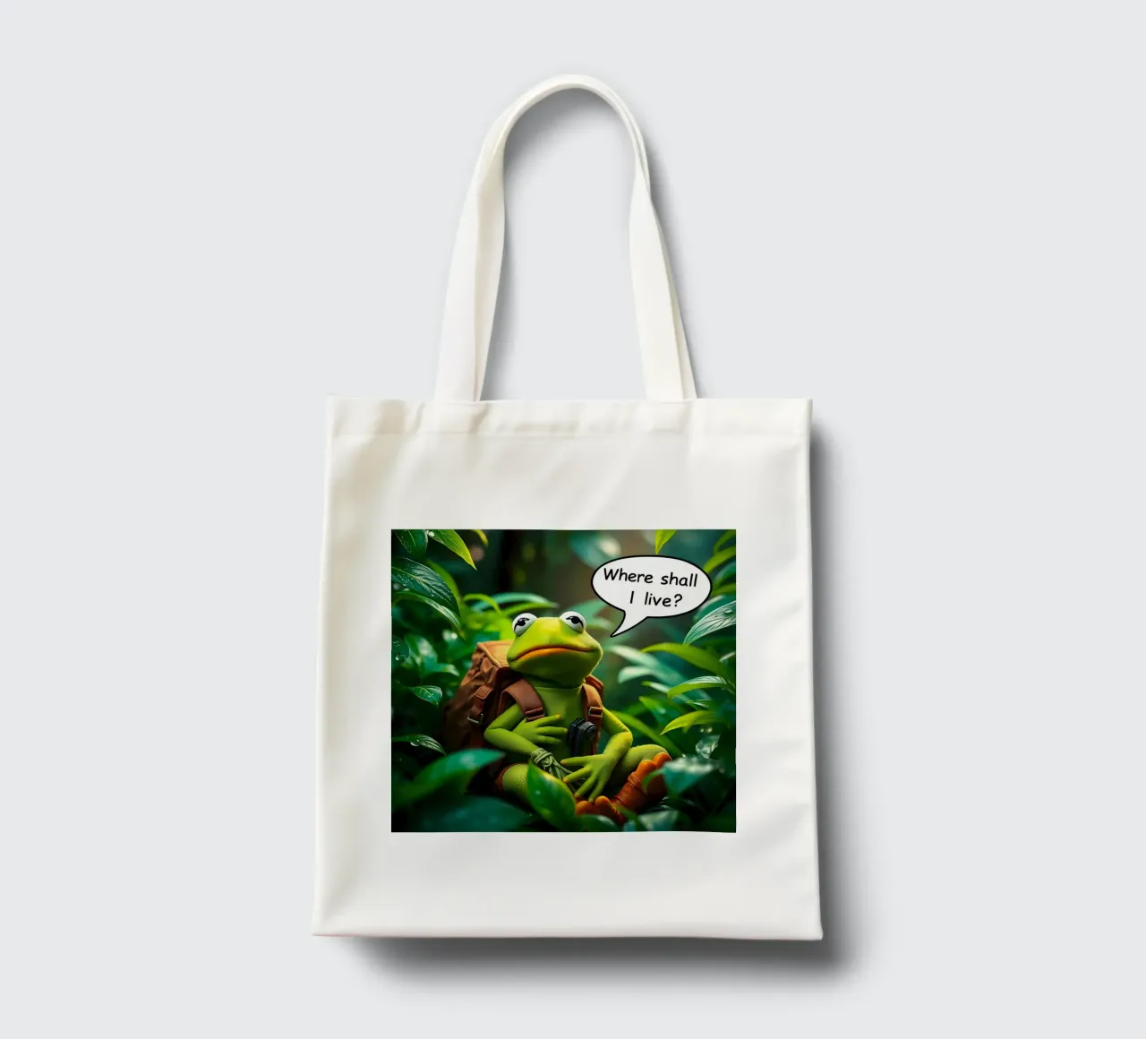Kermit chiede: "Dove devo vivere?" borsa in juta da Anita's Dream