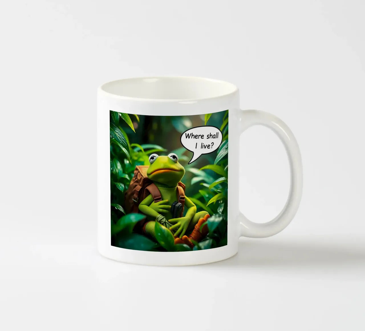 Kermit chiede: "Dove devo vivere?" tazza in ceramica da Anita's Dream