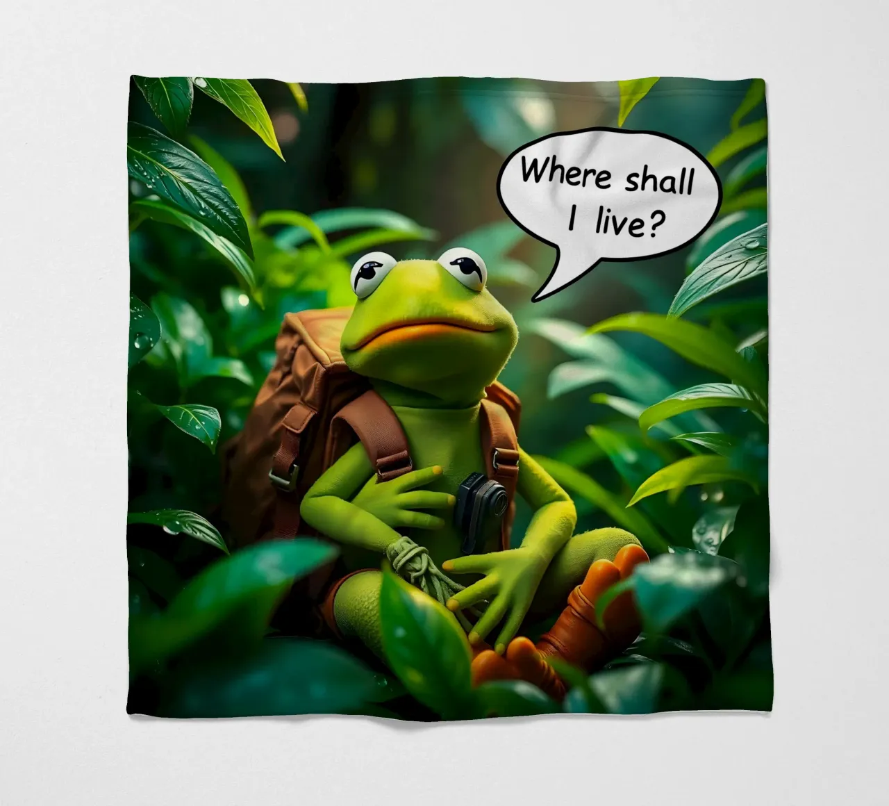 Kermit chiede: "Dove devo vivere?" coperta in pile da Anita's Dream