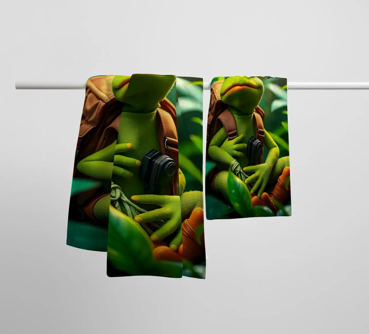 Kermit chiede: "Dove devo vivere?" asciugamano da bagno da Anita's Dream