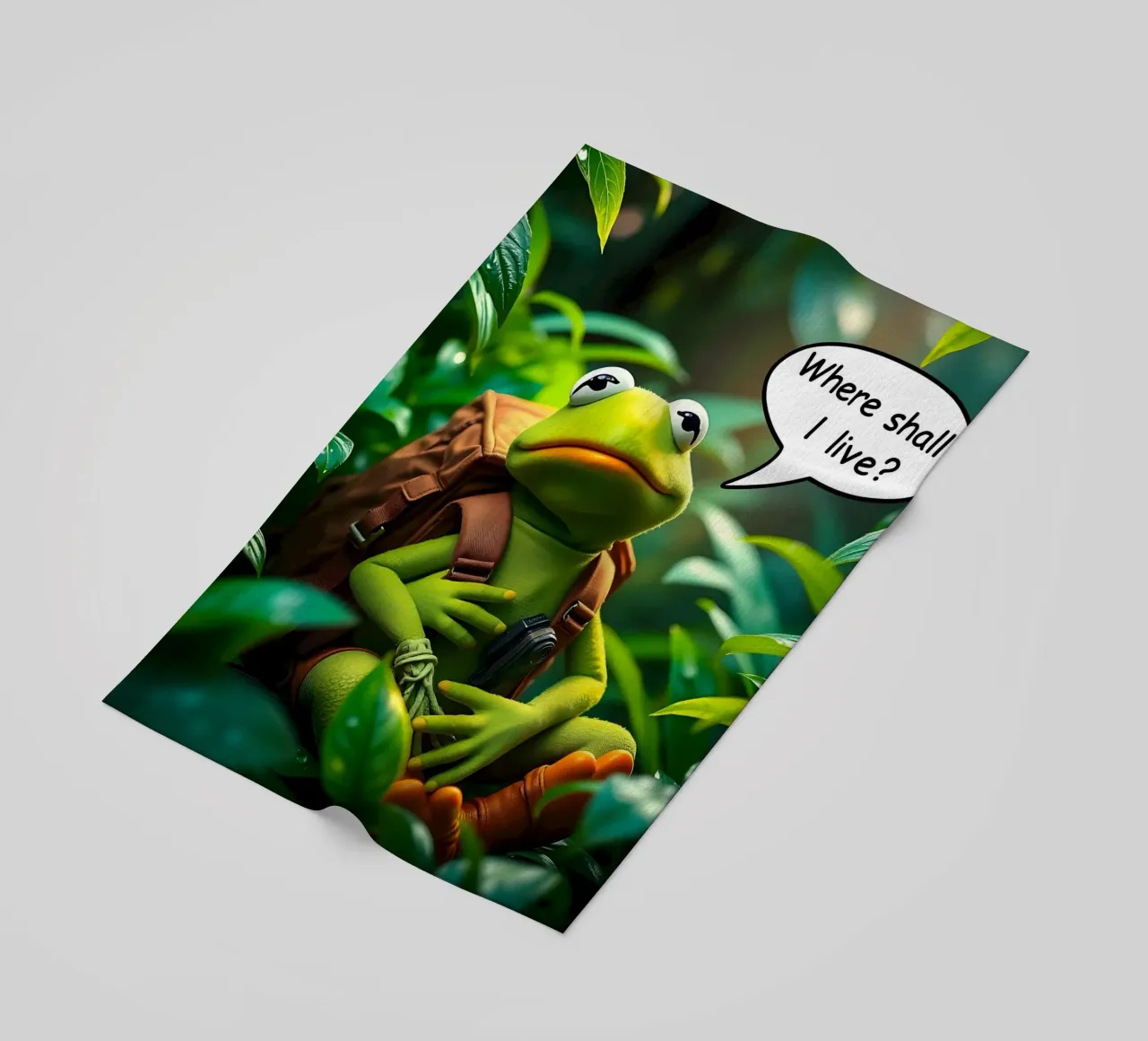 Kermit chiede: "Dove devo vivere?" telo mare da Anita's Dream