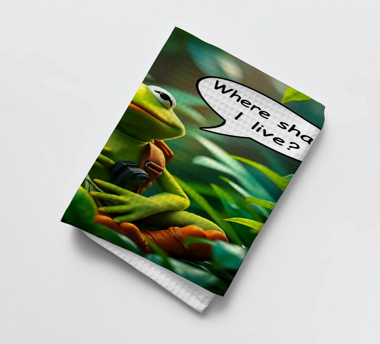 Kermit chiede: "Dove devo vivere?" canovaccio da cucina da Anita's Dream