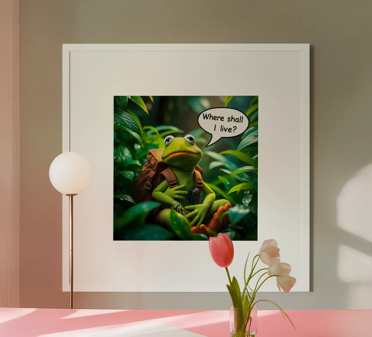 Kermit demande : "Où vais-je vivre ?" poster de Anita's Dream