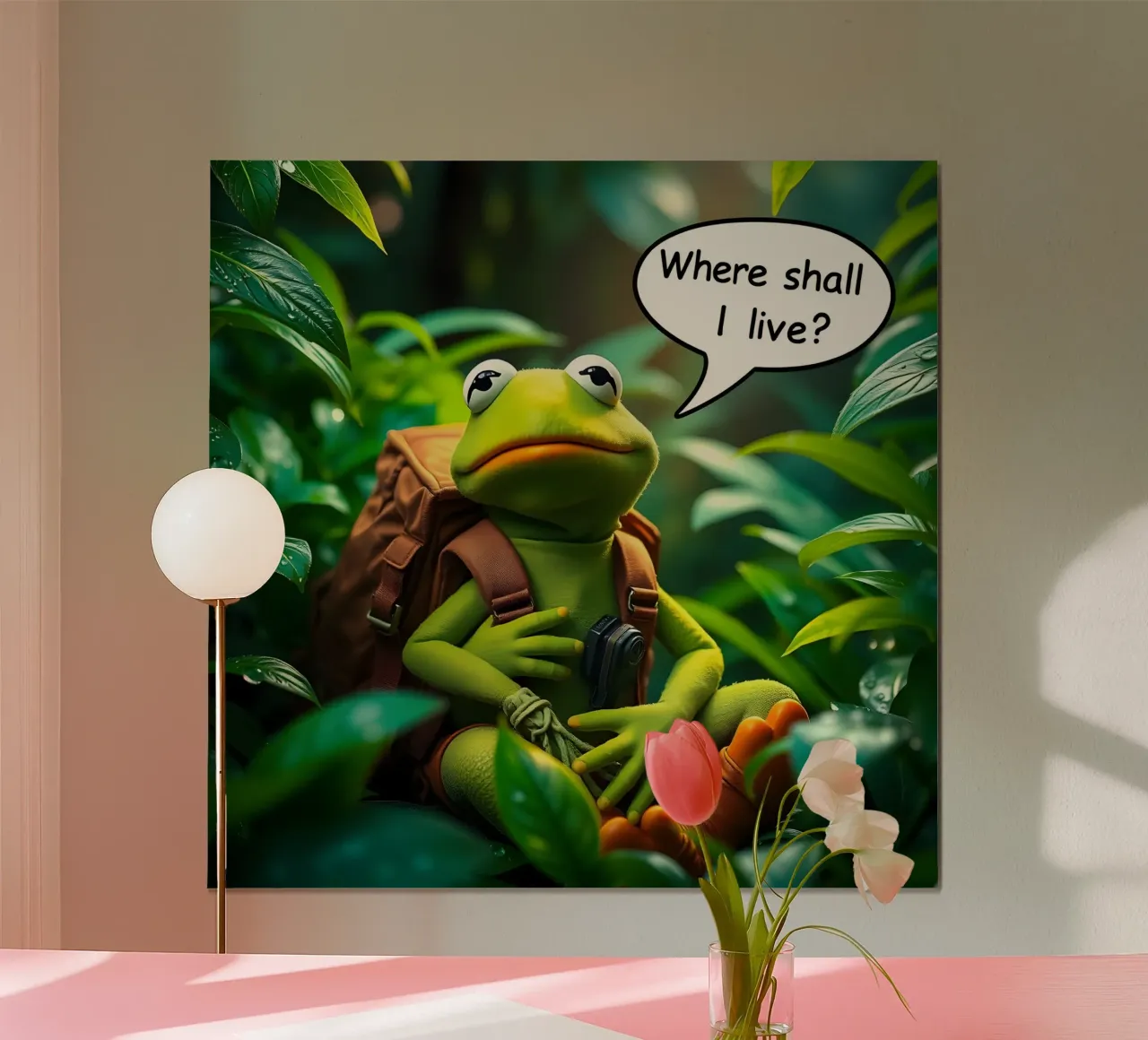 Kermit demande : "Où vais-je vivre ?" poster de Anita's Dream