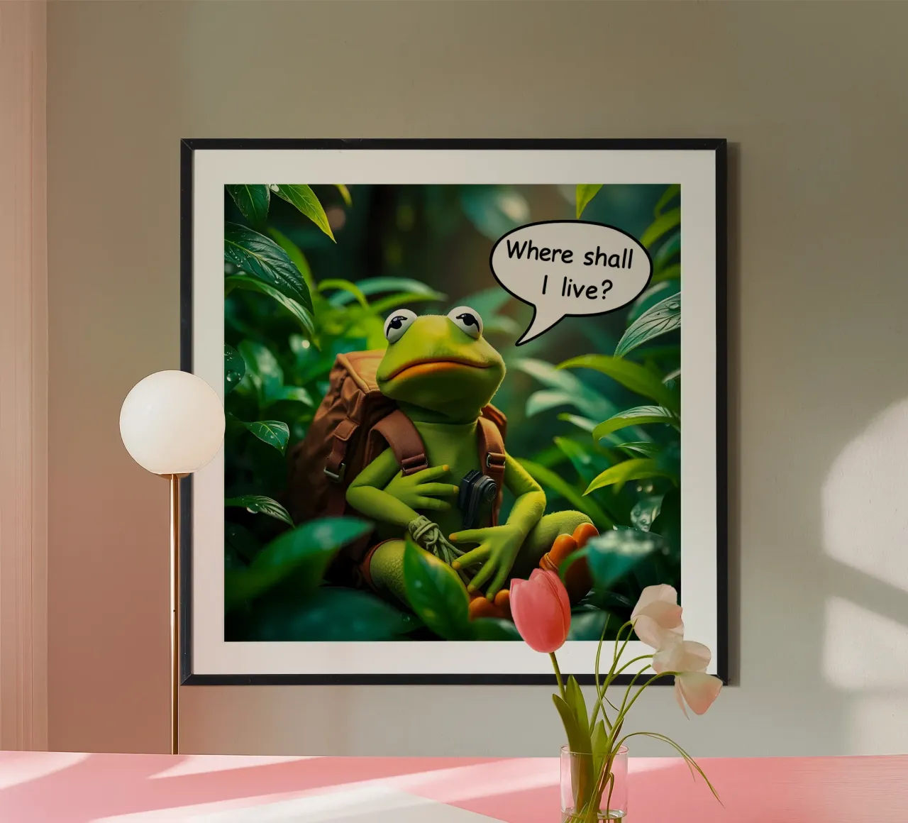 Kermit demande : "Où vais-je vivre ?" poster de Anita's Dream