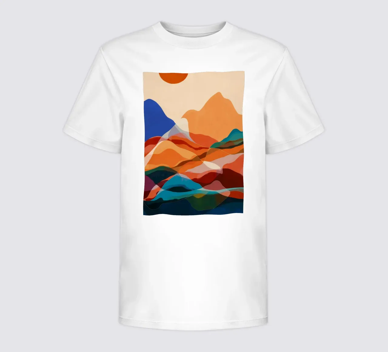 Mountain Echo Sunset kids t-shirt by Arcane Shade