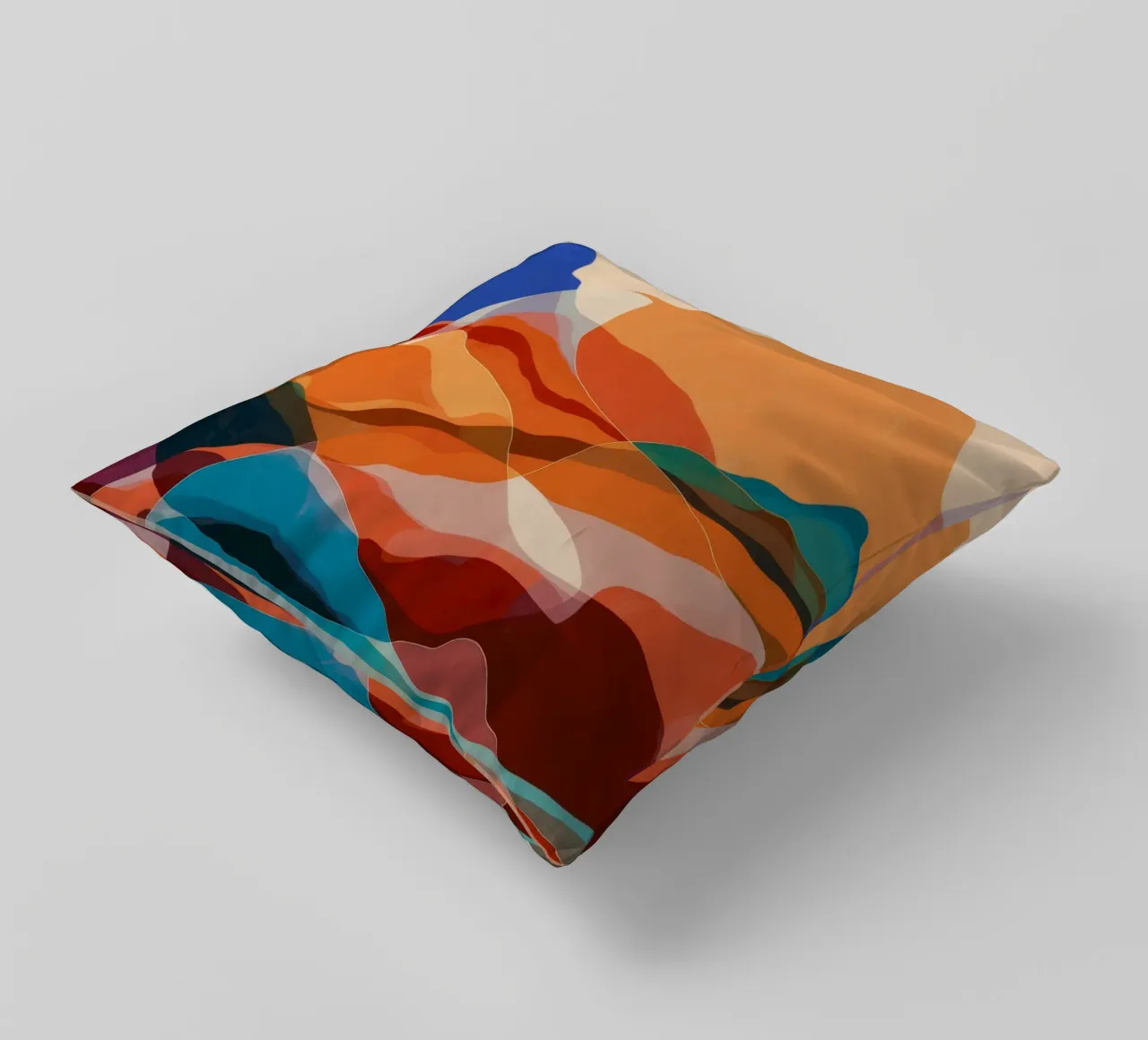 Mountain Echo Sunset decorative cushion by Arcane Shade