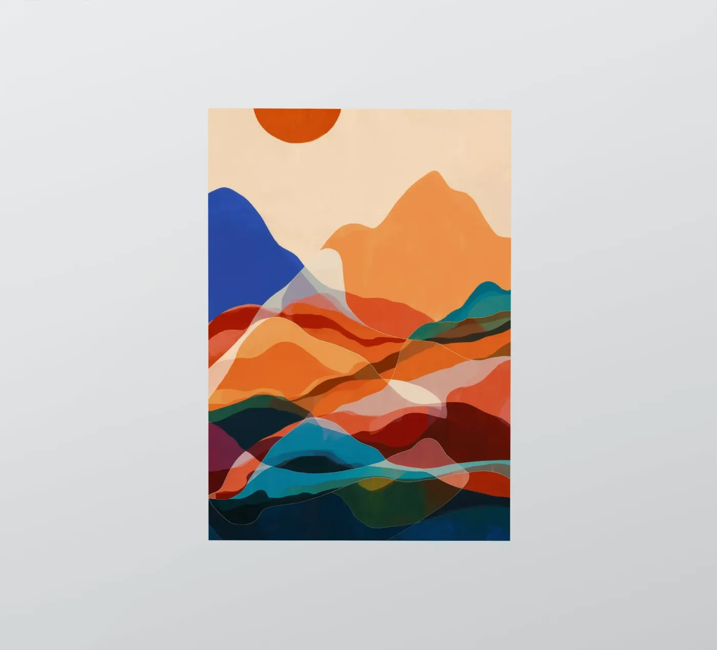 Berg Echo Sonnenuntergang Sticker von Arcane Shade